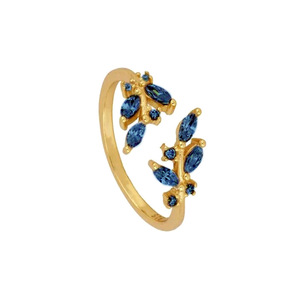 Joyeria <span class=keywords><strong>Bijouterie</strong></span> Anillo Latón Chapado en oro Aleación de cobre Circón verde Mujeres Anillos de joyería de moda 18K Oro laminado al <span class=keywords><strong>por</strong></span> <span class=keywords><strong>mayor</strong></span> - Product Image 4