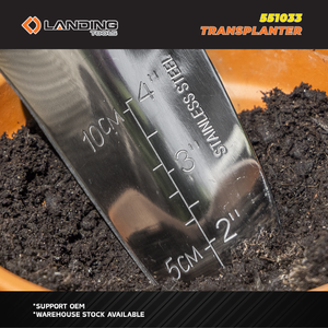 เครื่องมือปลูกต้นไม้ รุ่น 551033 ใบมีดสแตนเลสขัดเงา 175 มม. ด้ามจับ PP TPR ออกแบบตามหลักสรีรศาสตร์ สีดำ-เขียว - Product Image 3