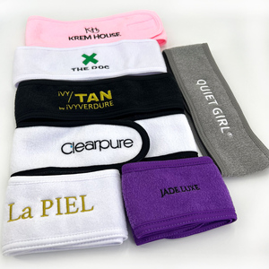 Diademas de Tela de Rizo con Logotipo Personalizado, Diadema para Lavar la <span class=keywords><strong>Cara</strong></span>, Maquillaje Facial, Cuidado de la Piel, Salón de Belleza, Spa, para Niñas - Product Image 6