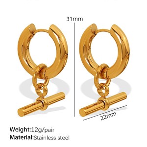 Conjunto de Joyería de Lujo de Doble Capa con Hebilla OT, Collar Apilable y Pendientes, Cadena Dorada Versátil para Clavícula de Mujer - Product Image 6