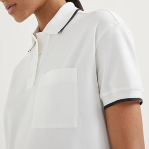 Kustom satu bagian kemeja Polo Golf berlipat rok Pickleball gaun tenis Golf dengan celana pendek 2-In-1 gaun Mini lengan pendek olahraga - Product Image 3