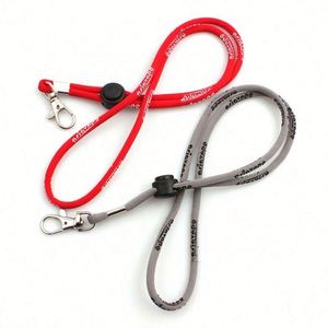 Custom Elastic <b>Polyester</b> <b>Lanyard</b> Durable Round Woven with Embossing Silk Screen Offset Printing Neck Strap for Phone - Product Image 1