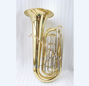<span class=keywords><strong>Tuba</strong></span> en laiton de taille 3/<span class=keywords><strong>4</strong></span>, <span class=keywords><strong>4</strong></span> <span class=keywords><strong>pistons</strong></span> à action frontale, tuyau d'échappement en cupronickel, <span class=keywords><strong>pistons</strong></span> en acier inoxydable, laque transparente, tonalité BB - Product Image 1