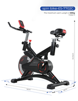 Nouveauté chaude entraînement à domicile vélo de rotation statique exercice cardio vélo stationnaire avec volant en acier de 6kg impulsion sur le guidon