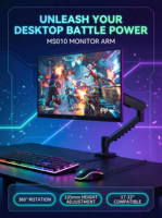 Support de Moniteur Rotatif pour Écran Unique, Rehausseur de Hauteur, Sans Perçage, Support de Bureau pour Écran, Vente Directe Usine