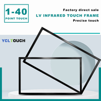Nuevo en Stock: Pantalla Táctil YCLTOUCH de 55 Pulgadas con Marco de Aluminio, Sensor Infrarrojo, Interfaz USB, Sin Necesidad de Controladores, para Uso Comercial/Conferencias