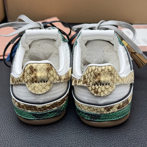 <span class=keywords><strong>Sneakers</strong></span> Casual da <span class=keywords><strong>donna</strong></span> con stampa retrò a serpente con dettagli con ciondoli con nappine alla moda scarpe basse con pannelli bianchi <span class=keywords><strong>verdi</strong></span> - Product Image 6