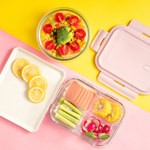 Offre Spéciale 2pcs boîte à <span class=keywords><strong>lunch</strong></span> bento <span class=keywords><strong>en</strong></span> <span class=keywords><strong>verre</strong></span> pour micro-ondes <span class=keywords><strong>avec</strong></span> sac à <span class=keywords><strong>lunch</strong></span> et <span class=keywords><strong>couverts</strong></span> - Product Image 3
