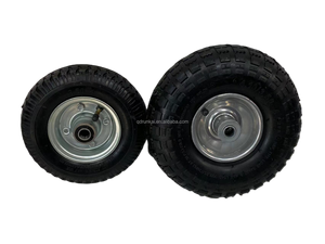 Carretilla Rueda 4 pulgadas Cubo de plástico Rueda neumática Carretilla para jardinería Paisajismo y construcción - Product Image 5