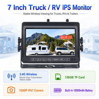 Système de caméra de recul sans fil 7 pouces avec moniteur HD, vision nocturne, étanche, kit caméra de recul pour camion, camping-car, remorque