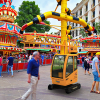 Grand simulateur d'entraînement intérieur en fibre de verre grue à tour équipement d'amusement extérieur en acier pour enfants aires de jeux de jardin ciblées pour les enfants