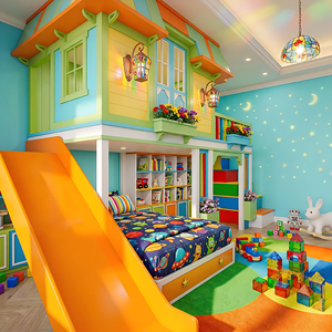 Lit cabane château de princesse moderne, durable et coloré avec rangement, design personnalisé pour garçons et filles - Product Image 4