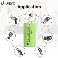Jieyo Nimh ukuran 2/3aaa 1.2v 2/3 Aaa 250mah 300mah 350mah Ni Mh baterai silinder nikel isi ulang untuk lampu surya