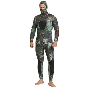Kamuflaj 3mm 5mm spor özel Spearfishing All in One yetişkin sörf dalış neopren kamuflaj Wetsuit