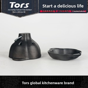 Tolstoy RS-259 Xingtai Poêle de cuisson en fonte épaissie non revêtue pour barbecue, idéale pour l'ail, les mandarines et les châtaignes - Braiser d'extérieur - Product Image 3