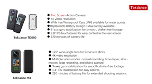 Insta360 Go3S 4K Portable POV Sports Video Camera Tiny Waterproof Action Camera 10x-20x 1080p HD 30fps pour Vlogging Travel - Product Image 5