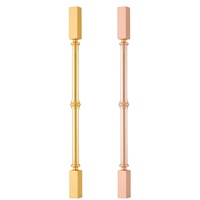 Rail d'escalier en aluminium de luxe Balustre élégant Balustrade Main courante Post Multi-Style Jade Ornement Design classique pour balcon