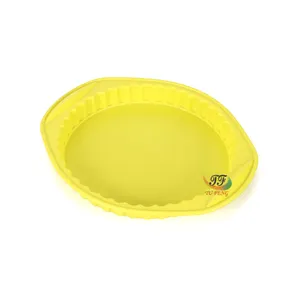 Round nonstick large bake bread baking tray apple pie silicone mold cake baking pan for cakes