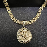 Collier pendentif chaîne corde en or 18 carats plaqué or, design classique de dessin animé, tendance, pour dropshipping