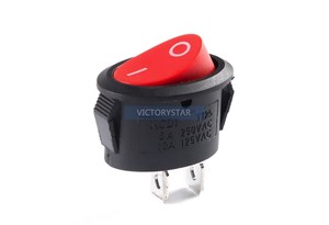 Elliptical Kcd1 Boat Shaped Switch Black Red <strong>2</strong> <strong>3</strong> pins <strong>2</strong> <strong>3</strong> gears 10a silver contact power b - Product Image 3