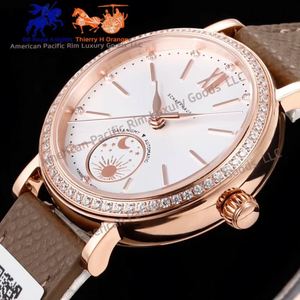 Reloj de Mujer de la Marca H, Elegante, con Caja Redonda y Diamantes, Retro, de Alta Calidad, Unisex, con Movimiento de Reloj Antiguo Chino - Product Image 1