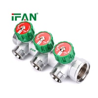 Collecteur d'eau en laiton IFAN OEM pour contrôle de débit, espacement 45 mm, pour tuyaux PEX de 3/4 à 1 pouce