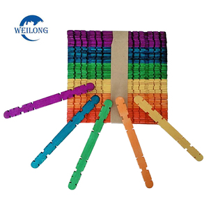 Palos de helado de madera coloridos para manualidades de niños, palos de helado <span class=keywords><strong>Jumbo</strong></span> artesanales a granel - Product Image 2