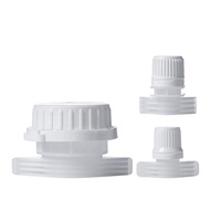 Bouchon à vis en plastique HDPE de 9,6 mm, 13 mm, 33 mm de diamètre intérieur pour sachet de lessive à fond plat