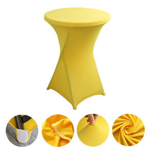 Nappe de table élastique en spandex unie et épaisse pour banquets d'hôtel, mariages, cocktails et bars, idéale pour la décoration. - Product Image 4