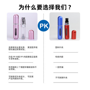 Botella de perfume con llenado inferior, roll-on, reutilizable, portátil, contenedor de fragancia para envasado de cosméticos, regalos y souvenirs - Product Image 4