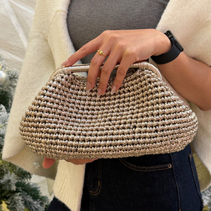 Pochette en crochet pour femmes, sacs à main faits à la main, mini sac pour femmes, pochette de soirée pour mariage - Product Image 3