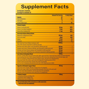 OEM özel etiket anti-alkol karaciğer temizlemek detoks onarım rahatlatmak 1500Mg süt Thistle Anti Hangover Gummies - Product Image 2