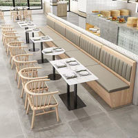 Meilleure vente en forme de U Booth Sofa Frame Mobilier de restaurant Café Fast Food Restaurant Ensembles de table et de chaises populaires