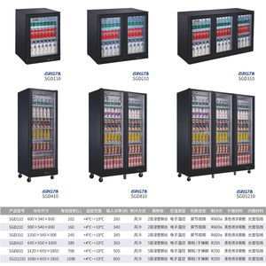 Barra posteriore a temperatura singola per refrigeratore a tre porte per frigorifero nero con apparecchiature di refrigerazione <span class=keywords><strong>in</strong></span> modalità di raffreddamento della ventola <span class=keywords><strong>in</strong></span> vendita - Product Image 2