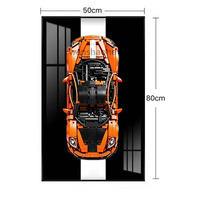 Cadre d'affichage pour voiture en acrylique avec éclairage LED, vitrine murale pour blocs de construction, voitures de course, décoration intérieure