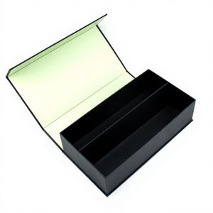 High-End Recycled Grey Board Dual-Compartment Magnetic Closure Customizable Wine & for Packaging <b>Box</b> Four-Color Printing - Product Image 4