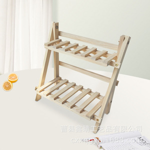 Wooden Storage Rack Solid Wood Double Layer <b>Desktop</b> <b>Shelf</b> Multifunctional Organizer For Office And Home Decor - Product Image 4