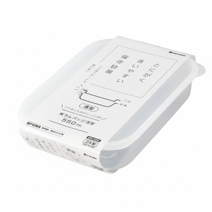 Inomata 550ml กล่องและภาชนะใส่อาหารไมโครเวฟสีขาวปลอดภัย - Product Image 1