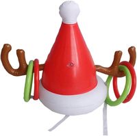 Jeu de lancer d'anneaux gonflables en forme de chapeau de Noël et de bois de cerf, Jeux de fête de Noël, Jouets de Noël, Cadeau pour enfants