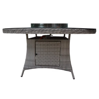 Ensemble de canapés fonctionnels pour jardin et cour, table de barbecue en aluminium, finition thermolaquée, dossier haut moderne, résistant aux UV, rotin PE, pour hôtel