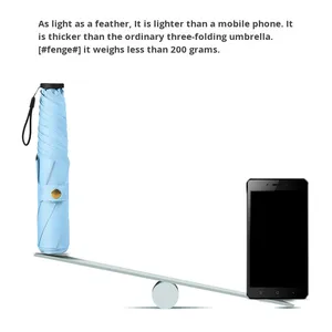 Paraguas ultraligero personalizado de doble uso para lluvia y sol, impermeable, protección UV, Control Manual, Principito, viaje, pongee, revestimiento negro - Product Image 3