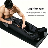 Foworld W-D-6 Bottes de massage des jambes à compression intégrale avec contrôle de la minuterie, système de récupération des jambes par compression d'air sans fil