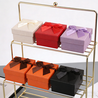 Boîte en carton rectangulaire portable en papier kraft, vente en gros, emballage cadeau écologique transparent pour bijoux