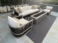 Mobilier d'extérieur ensembles de jardin ensemble de table à manger pour patio en aluminium canapés de jardin ensembles de salle à manger chaise longue meubles en matériaux mixtes