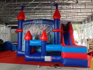 Castillo Inflable Grande para Exteriores con Tobogán de Agua, Brincolín para Fiestas, Castillo Inflable Blanco de Princesa con Tobogán para Niños - Product Image 2