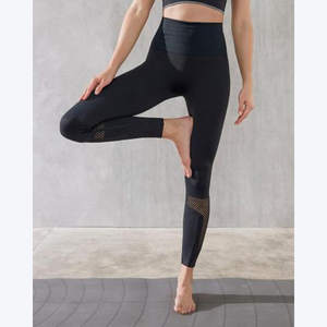 Leggings pour femmes à taille haute personnalisés, tissu tricoté extensible doux, sans couture, antibactérien, respirant, pour le yoga, la gym, la course à pied, tous les jours - Product Image 5