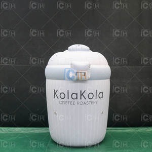 Modelo de taza de café inflable de publicidad de 5 pies con logotipo para promoción publicitaria - Product Image 1