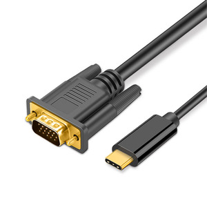 Cable adaptador USB C a <span class=keywords><strong>VGA</strong></span> de 1,8 m, convertidor 1080P tipo C a <span class=keywords><strong>VGA</strong></span> para ordenador portátil, proyector UHD, <span class=keywords><strong>conector</strong></span> <span class=keywords><strong>HDMI</strong></span> para altavoz y HDTV - Product Image 2