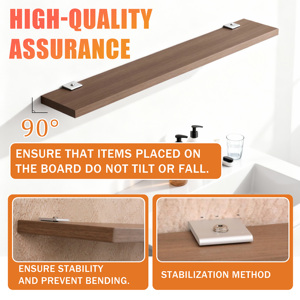 OEM Modern <strong>Floating</strong> Wall <strong>Shelf</strong> MDF <strong>Wood</strong> for Living Room Bedroom Kitchen Plant Book Display Home Decor Bulk Wholesale - Product Image 4