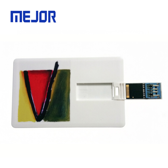 Credit Card USB 3.0 Waterproof Metal Flash Drive Slim Portable Pendrive 32G Custom Logo for Promotion Business Gift